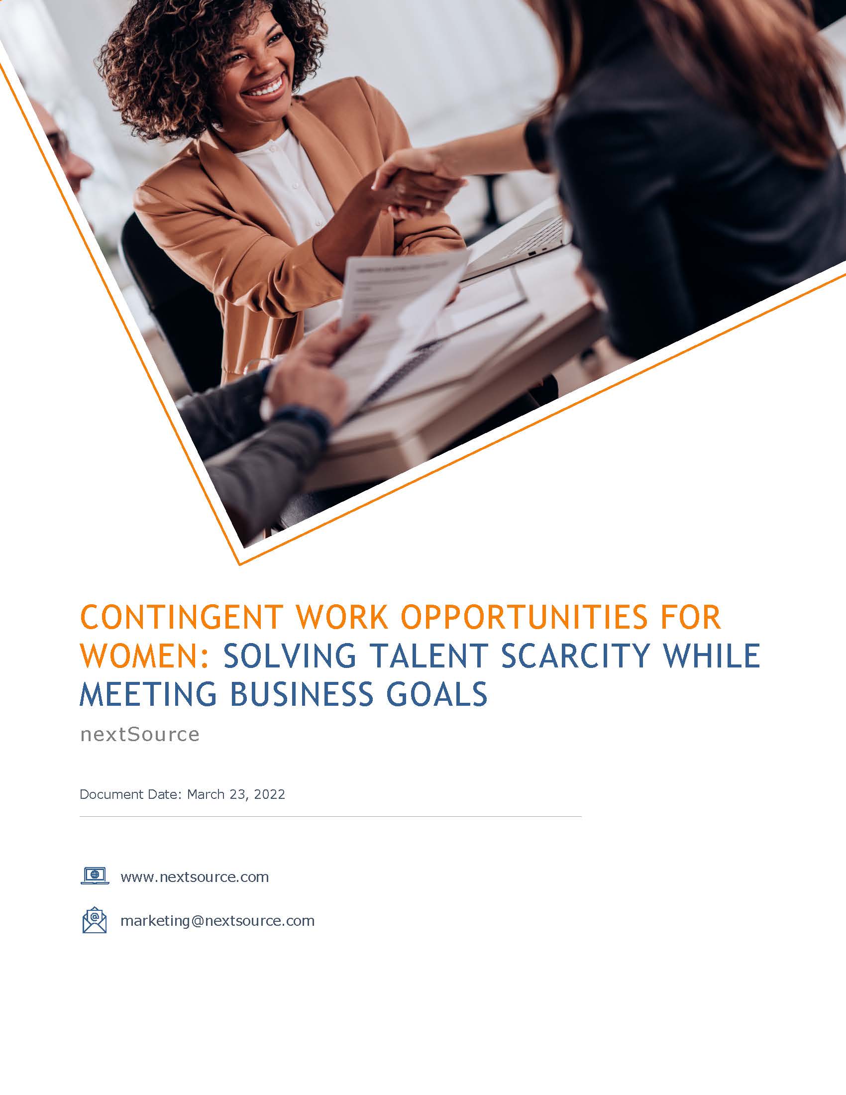 Contingent Work Opportunities for Women Contingent Work Opportunities for Women