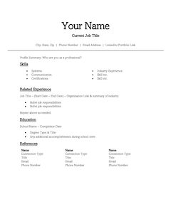 Simple Resume Long